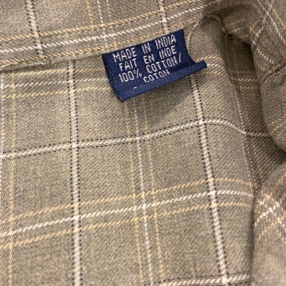 Oscar de la Renta Men Green Plaid Long Sleeve Shirt US XXL - Picture 5 of 8